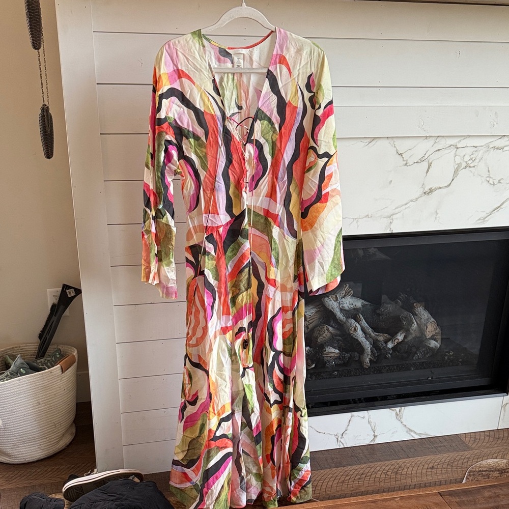H&M Multicolor Abstract Maxi Dress